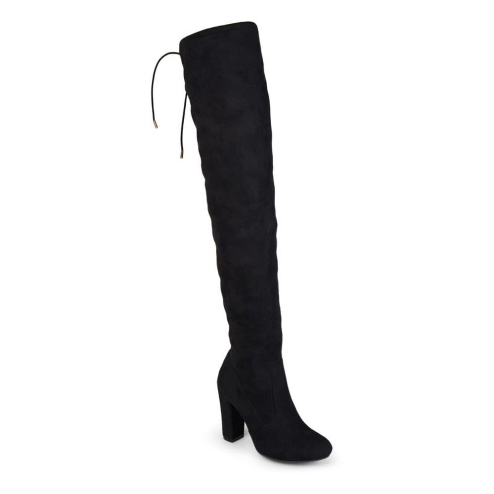 NWT JOURNEE COLLECTION Womens Black 23 Boot Height Tie Maya Boots 10 M WC